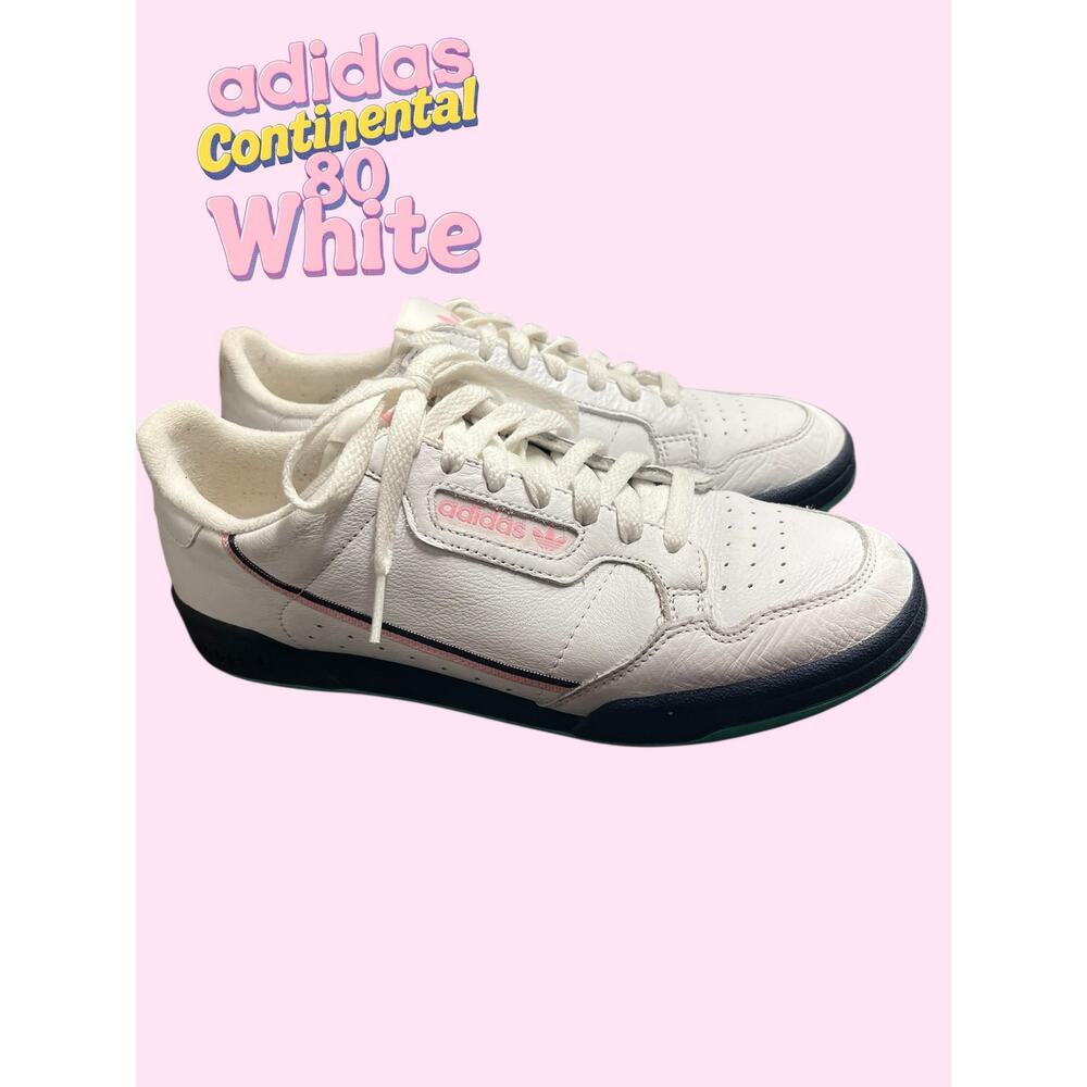 Adidas Continental 80 White Pink Blue - Size 9 Leather